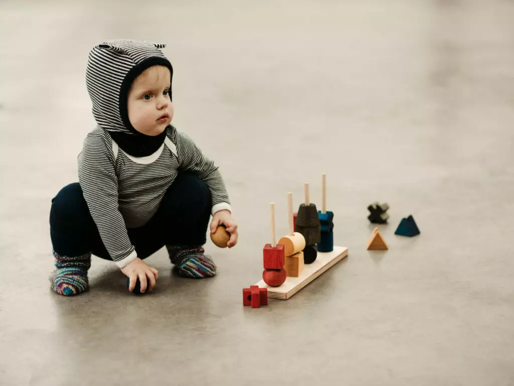 US stockist of Wooden Story's XL Rainbow Wooden Stacking Toy