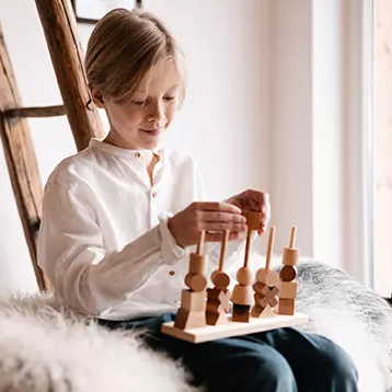 US stockist of Wooden Story's Natural Wooden Stacking Toy