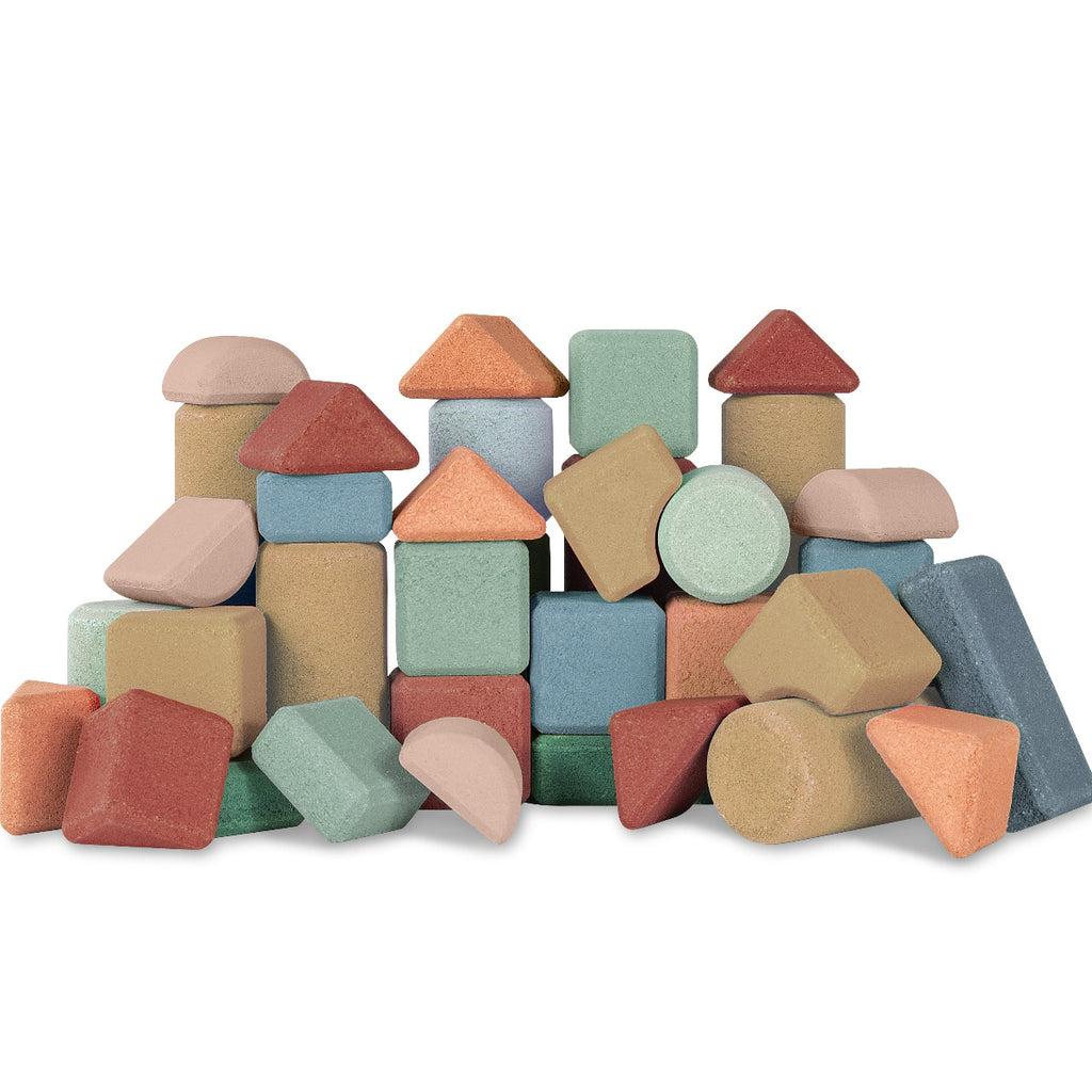 US stockist of Korko's "Tall Architects" set of 40 cork blocks