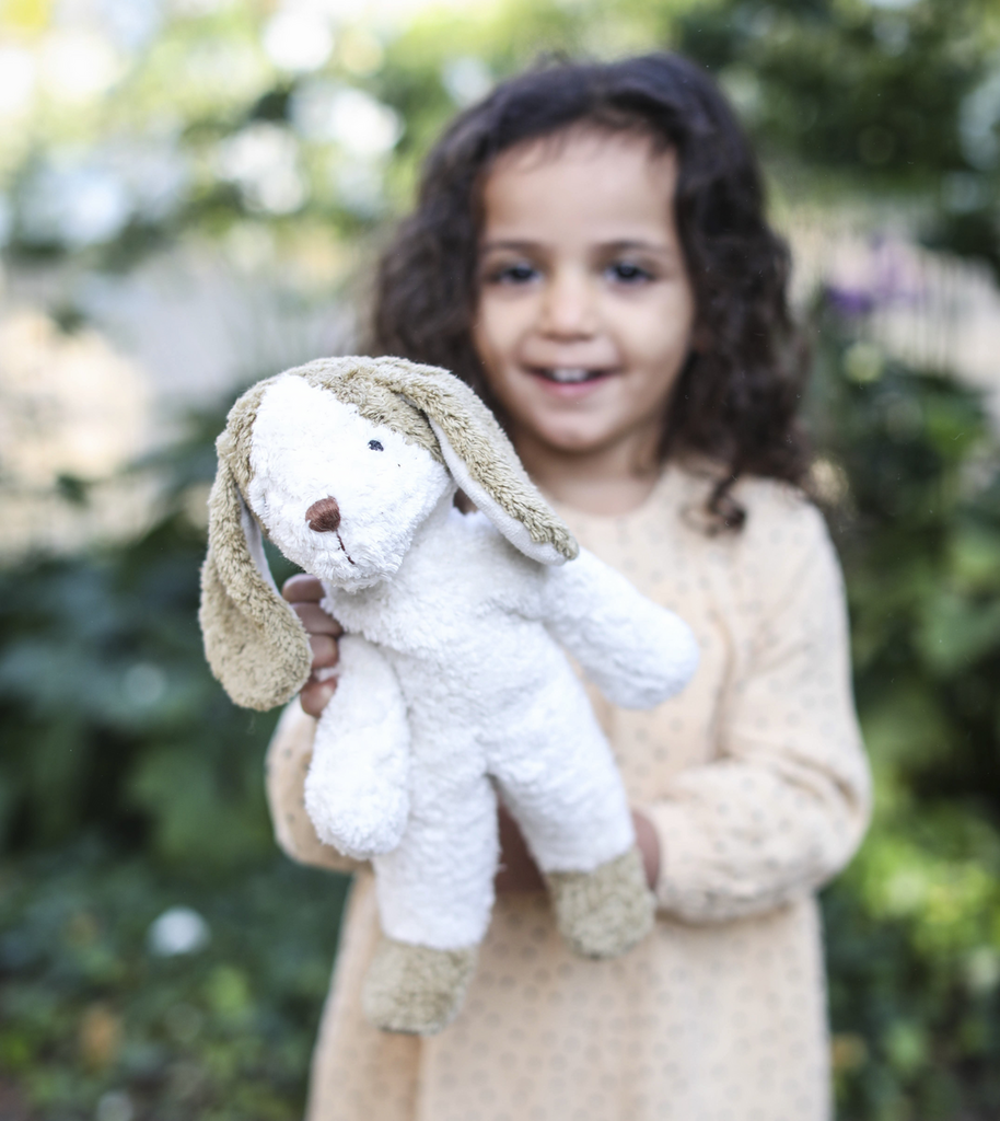 US stockist of Senger Naturwelt's small floppy white & beige dog