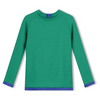 US stockist of Zulu & Zephyr's gender neutral, long sleeve Mini Rib Rashie top in Emerald