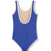 US stockist of Zulu & Zephyr's Mini Rib Scoop One Piece swimsuit in Deep Blue