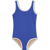 US stockist of Zulu & Zephyr's Mini Rib Scoop One Piece swimsuit in Deep Blue