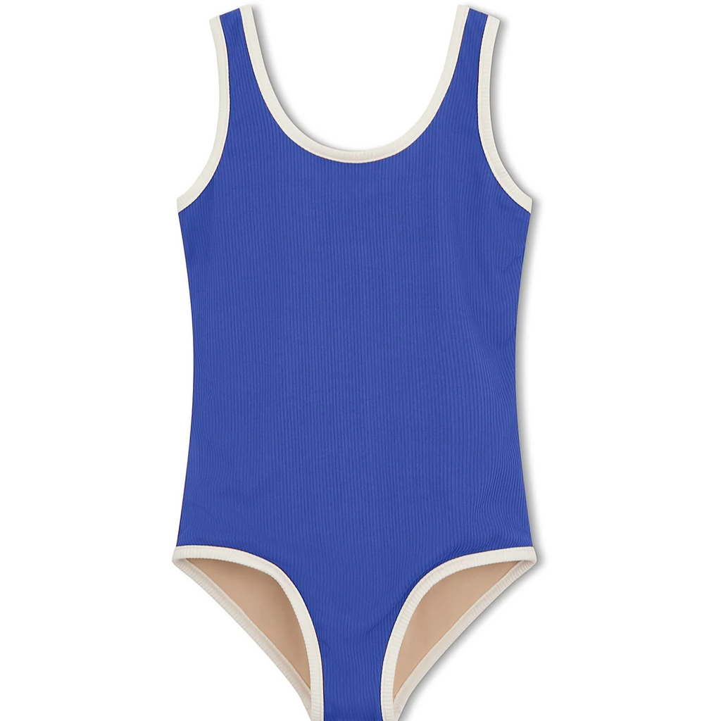 US stockist of Zulu & Zephyr's Mini Rib Scoop One Piece swimsuit in Deep Blue