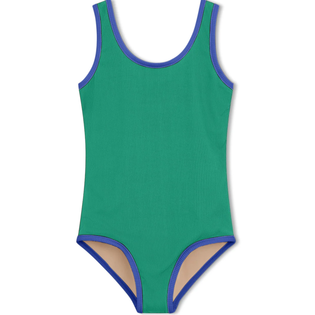 US stockist of Zulu & Zephyr's Mini Rib Scoop One Piece swimsuit in Emerald