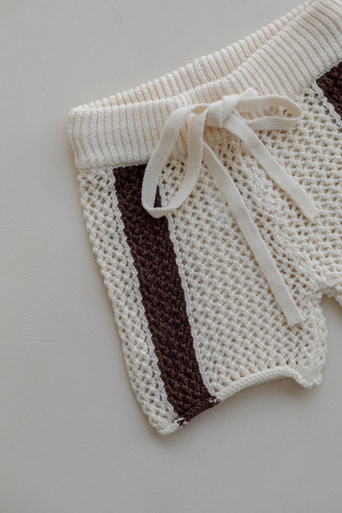 US stockist of Belle  & Sun's Coconut Crochet Shorts