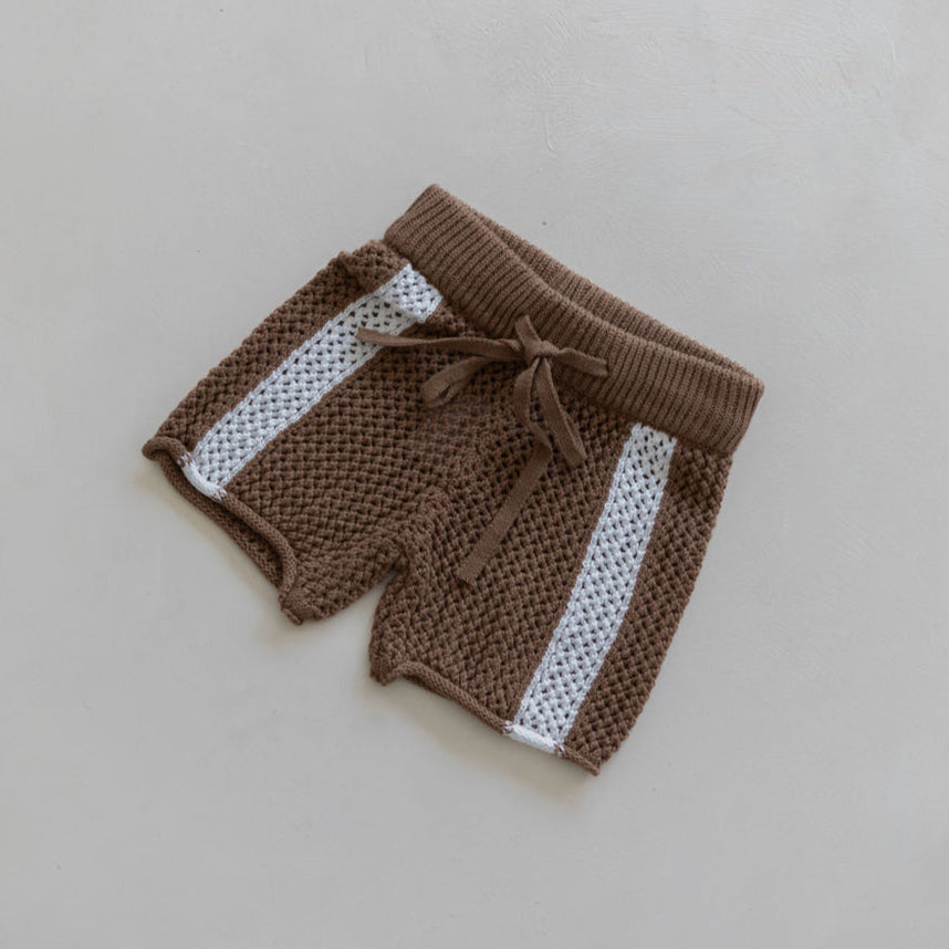 US stockist of Belle & Sun's Cacao Salt Crochet Shorts