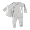 Stockist of Bonsie's organic cotton footed romper in Mist