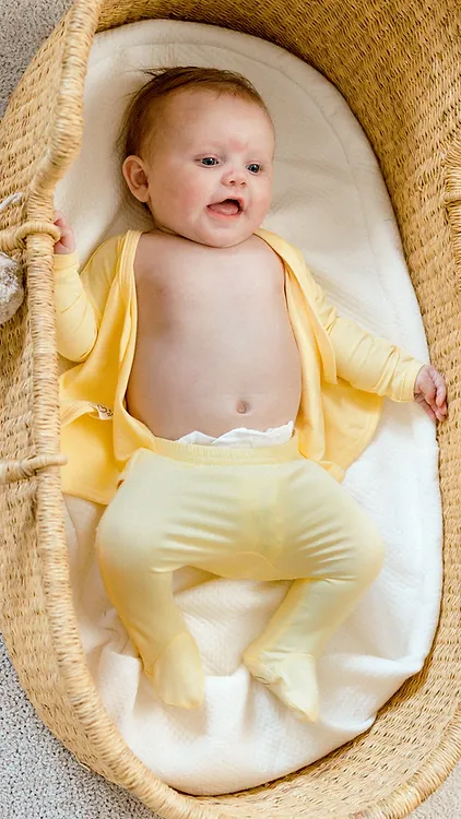 Stockist of Bonsie's footed romper in Lemon