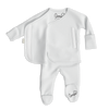 Stockist of Bonsie's organic cotton footed romper in Milk