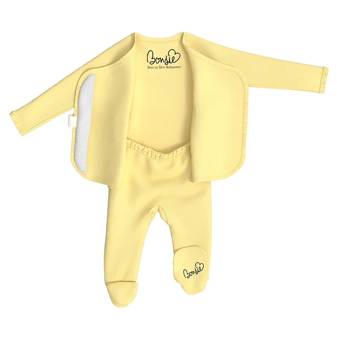 Stockist of Bonsie's footed romper in Lemon