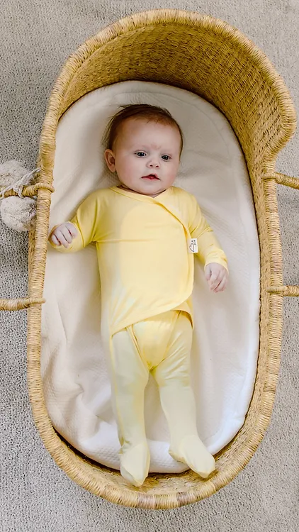 Stockist of Bonsie's footed romper in Lemon