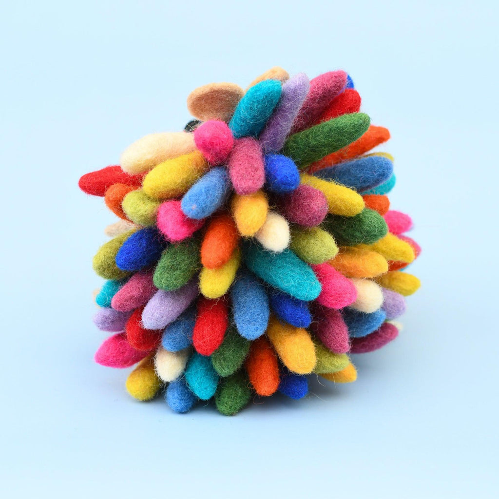 US stockist of Tara Treasures' felt colorful rainbow hedgehog