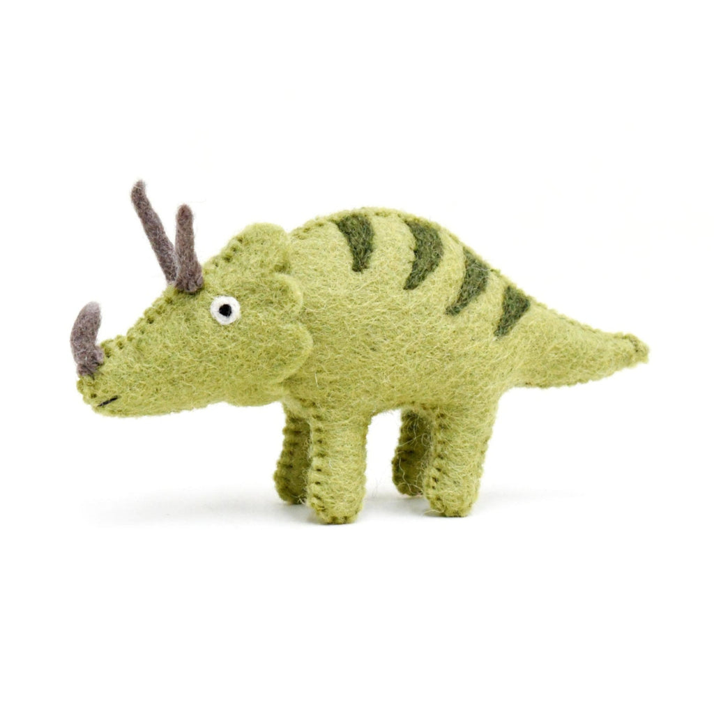 US stockist of Tara Treasures' Triceratops felt dinosaur