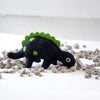 US stockist of Tara Treasures' felt black dinosaur with green spikes