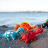 US stockist of Tara Treasures' Red Crown felt dinosaur