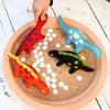 US stockist of Tara Treasures' felt dinosaur with yellow spikes