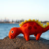 US stockist of Tara Treasures' felt dinosaur with yellow spikes