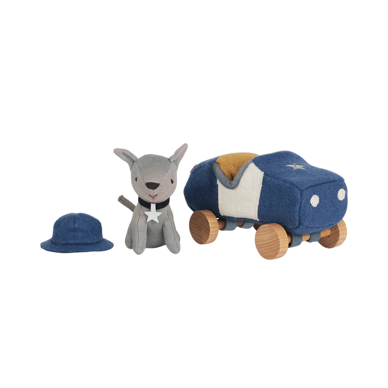 US stockist of Olli Ella's Holdie Dog-Go - Officer Blue
