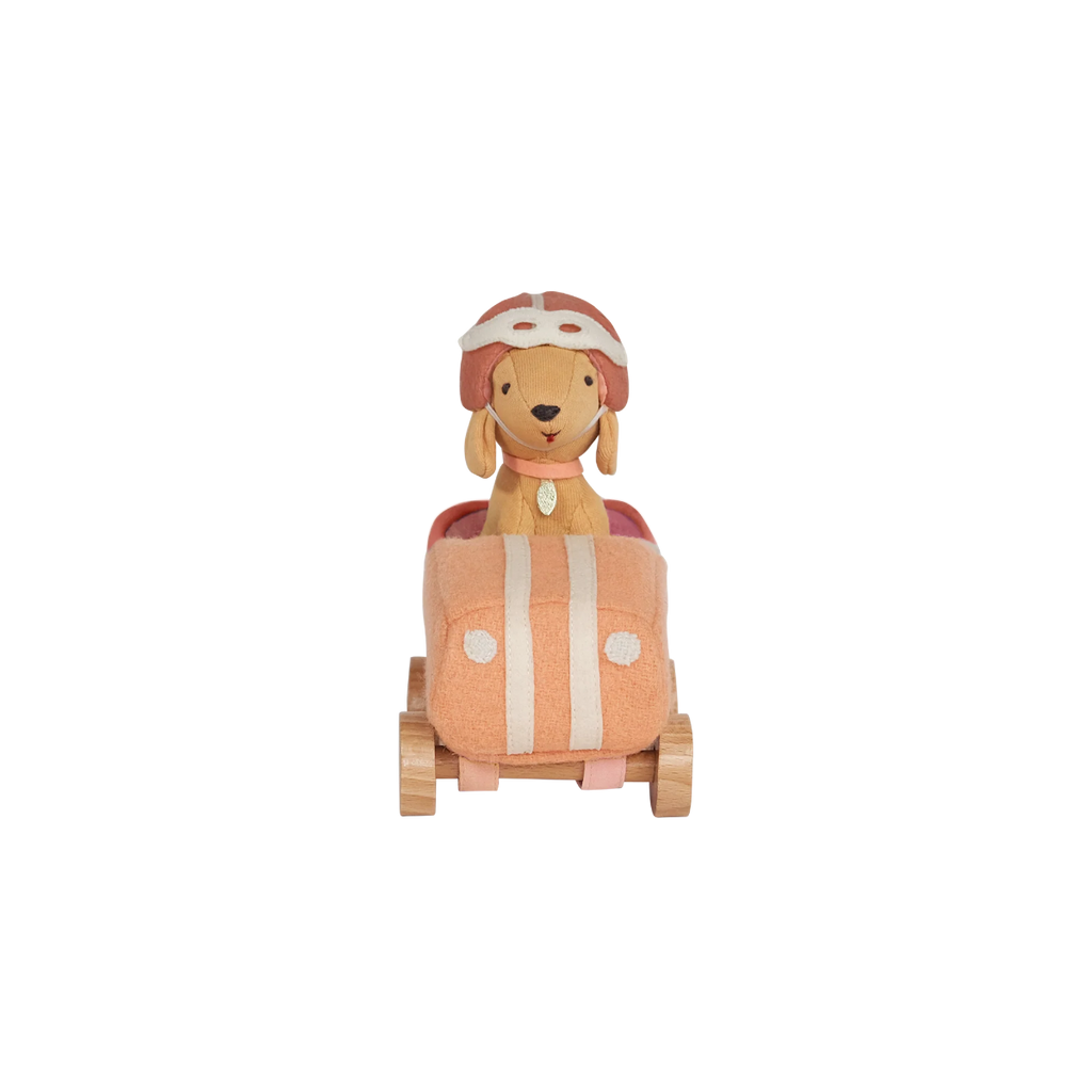 US stockist of Olli Ella's Holdie Dog-Go Racer Girl Pink