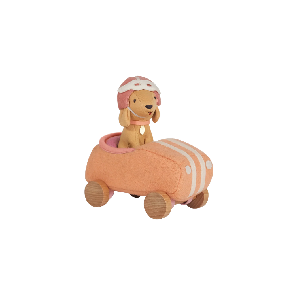 US stockist of Olli Ella's Holdie Dog-Go Racer Girl Pink
