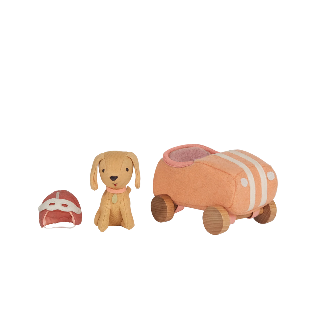 US stockist of Olli Ella's Holdie Dog-Go Racer Girl Pink
