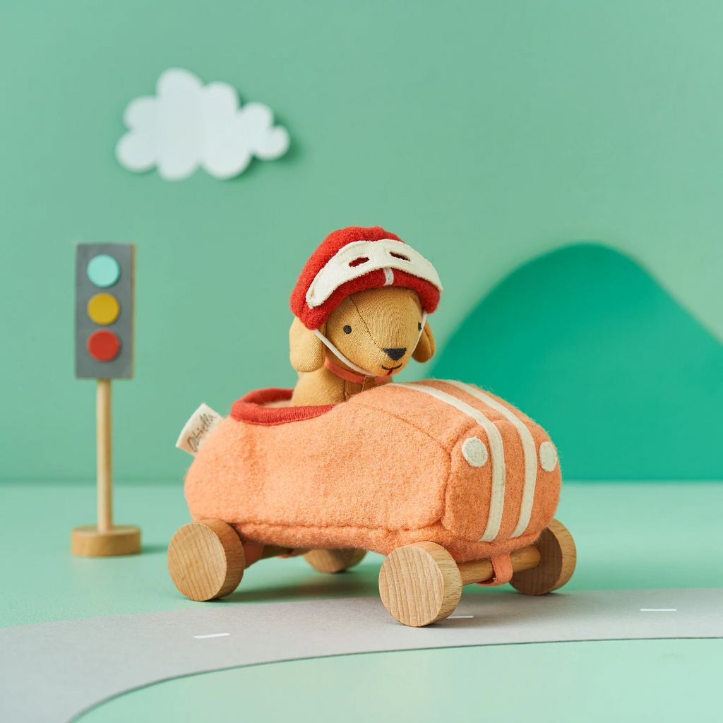 US stockist of Olli Ella's Holdie Dog-Go Racer Girl Pink