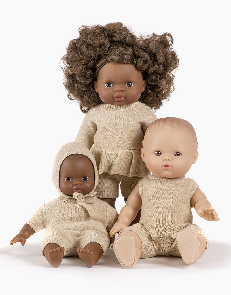 US stockist of Minikane's Cream Orlando Knit Romper