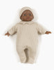 US stockist of Minikane's Babies' Honeycomb Linen Corentin Sleepsuit with matching hat.
