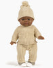 US stockist of Minikane's Komvers Faux Leather Sneakers in Taupe