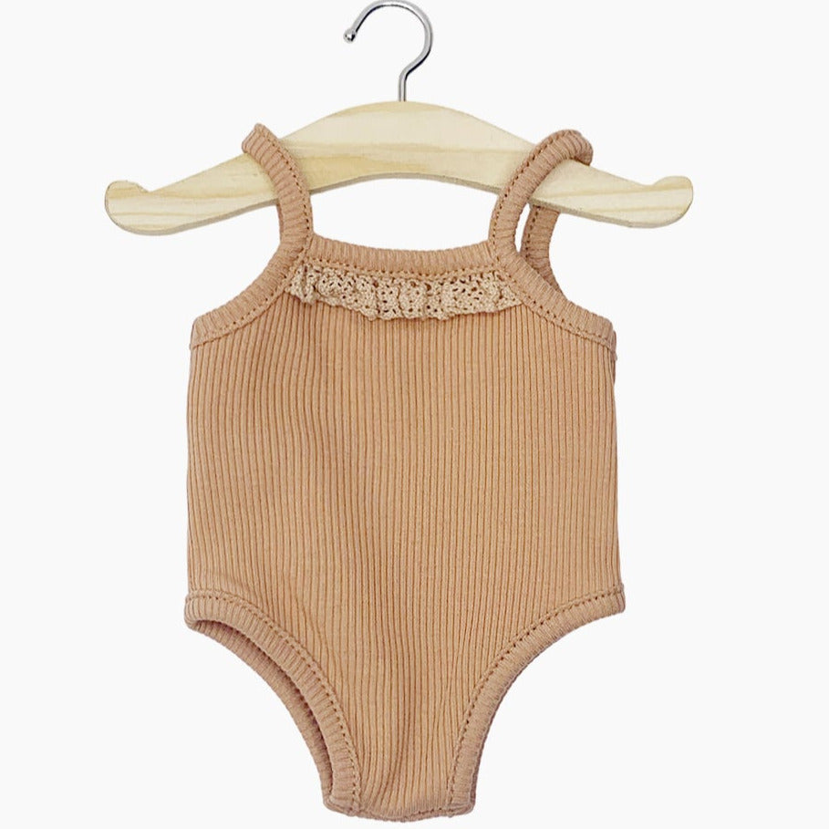 US stockist of Minikane's Bambinis Tank ribbed Bodysuit in Brown Sugar