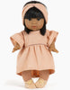 US stockist of Minikane's Daisy Dress with matching headband in Salmon Corduroy