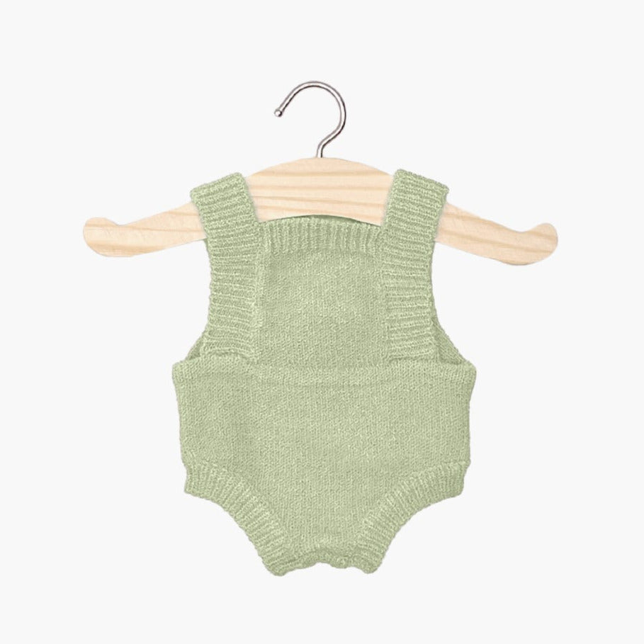US stockist of Minikane's Lou knit romper in Green Tea