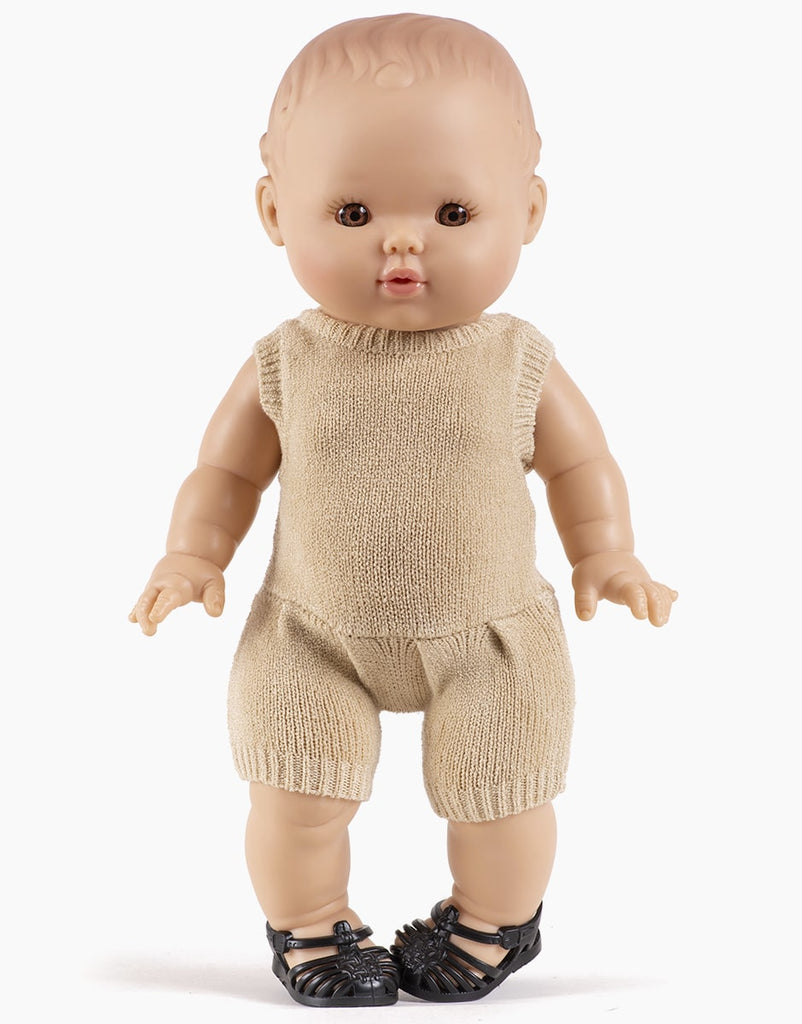 US stockist of Minikane's Cream Orlando Knit Romper