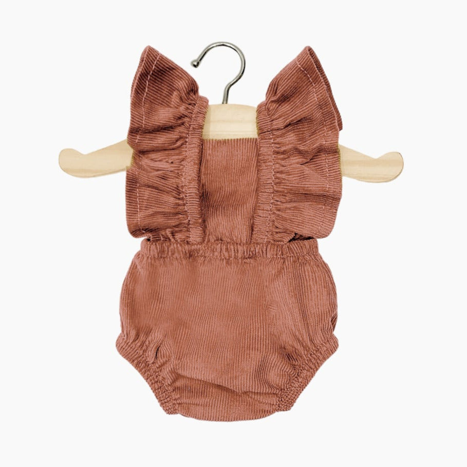 US stockist of Minikane's Lou retro romper in Marsala corduroy