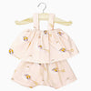 US stockist of Minikane's Mila strapless top and Lili shorts in Pink Peacocks