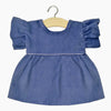 US stockist of Minikane's Dark Blue Corduroy Daisy Dress with matching headband