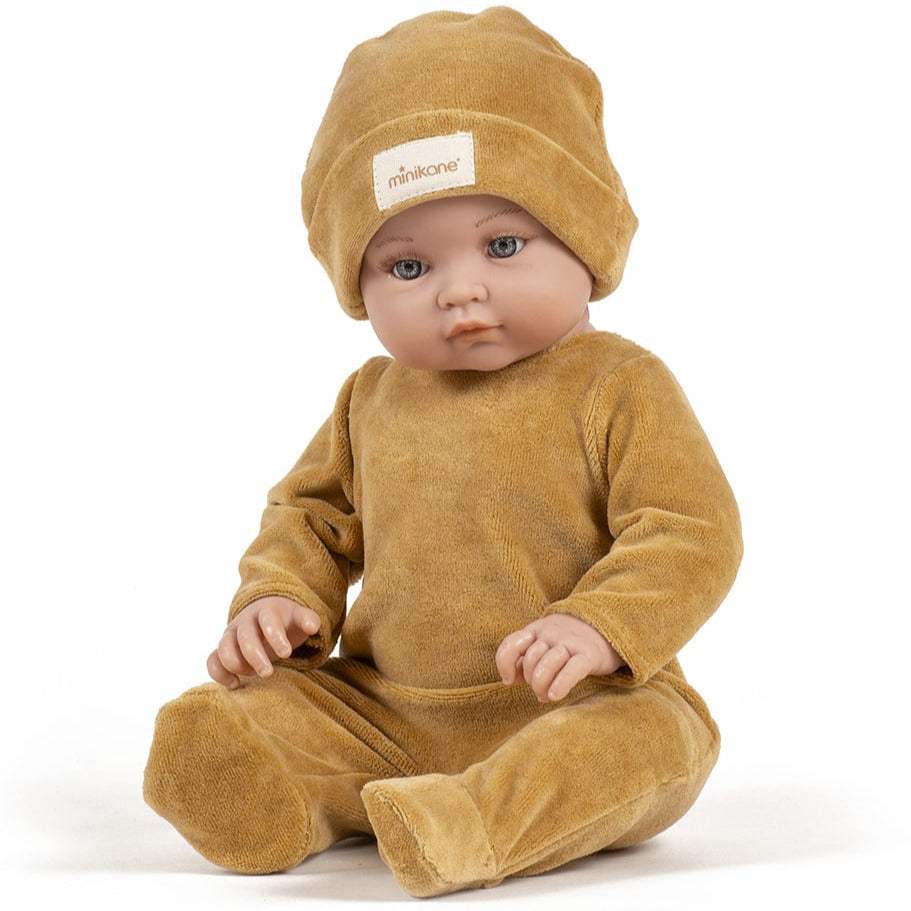 US stockist of Minikane's Bambinis Angelo Sleep Set in Camel