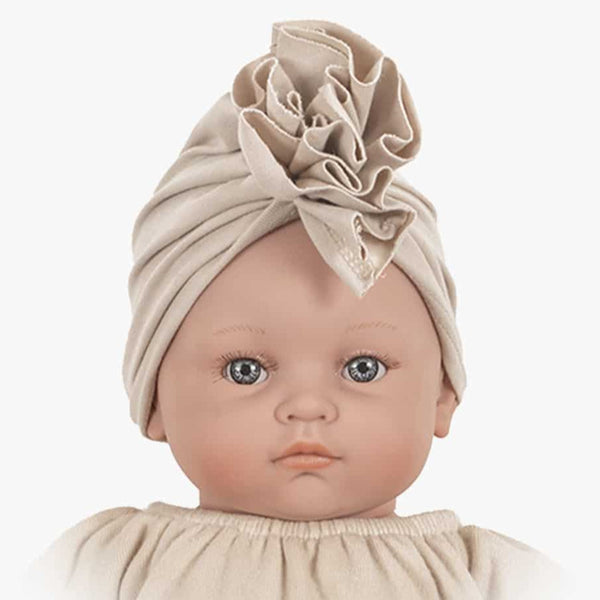 US stockist of Minikane Bambinis Flower Turban in Linen Jersey