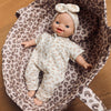 US stockist of Minikane's Babies Lili Jumpsuit a headband in Feline Fleece