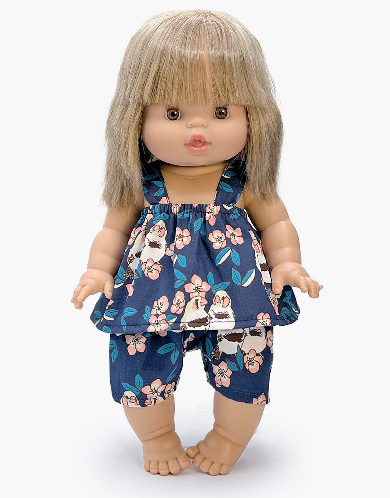 US stockist of Minikane's Mila strapless top and Lili shorts in Mandarins