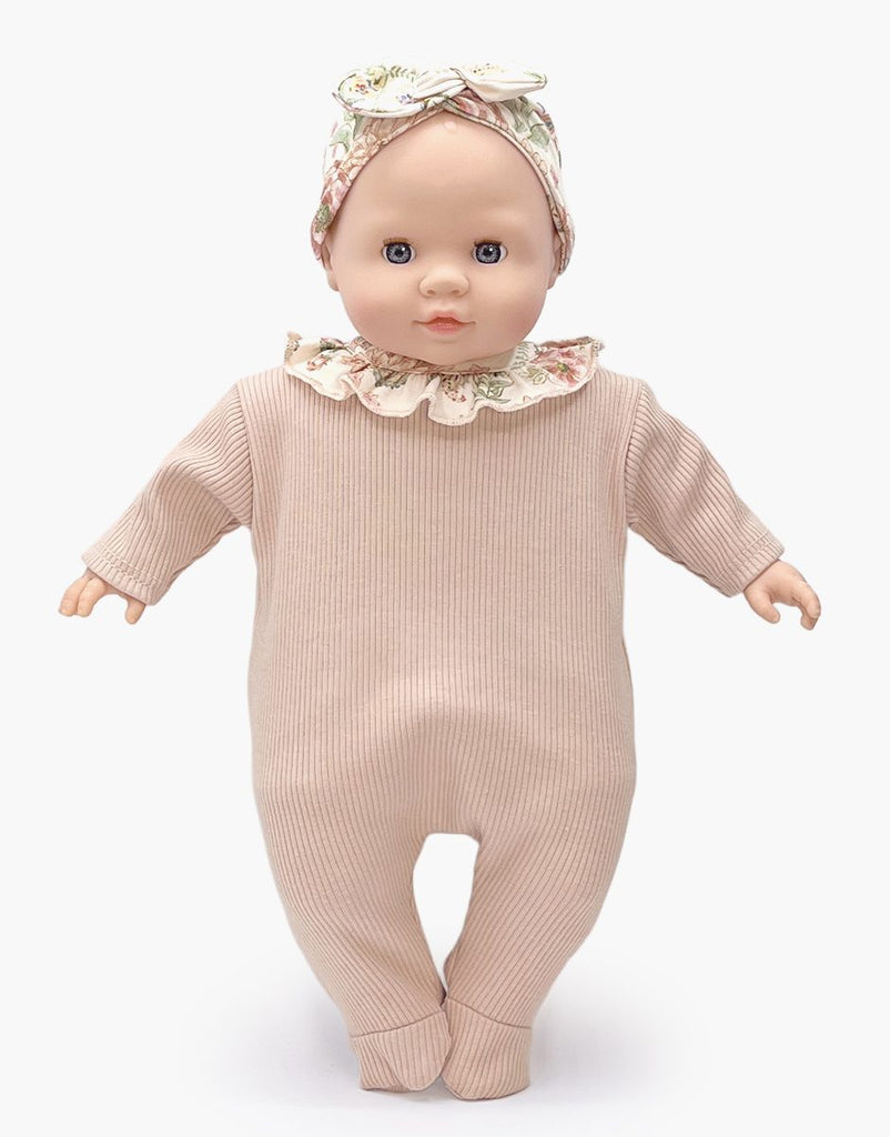 US stockist of Minikane's Camille Ribbed Petal Sleepsuit set for Cuties dolls