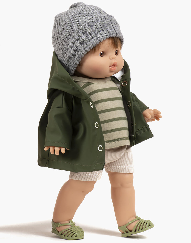 US stockist of Minikane's 3pc Luigi Set in Khaki Green Striped