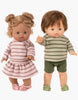 US stockist of Minikane's 3pc Lilane dolls set in Dark Orchid Striped