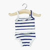 US stockist of Minikane's Navy Blue Striped 2 pc doll's underwear set with lace.