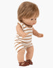 US stockist of Minikane's Marcel Doll's 2pc underwear set in Beige Striped.