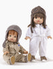 US stockist of Minikane's Komvers Faux Leather Sneakers in Taupe