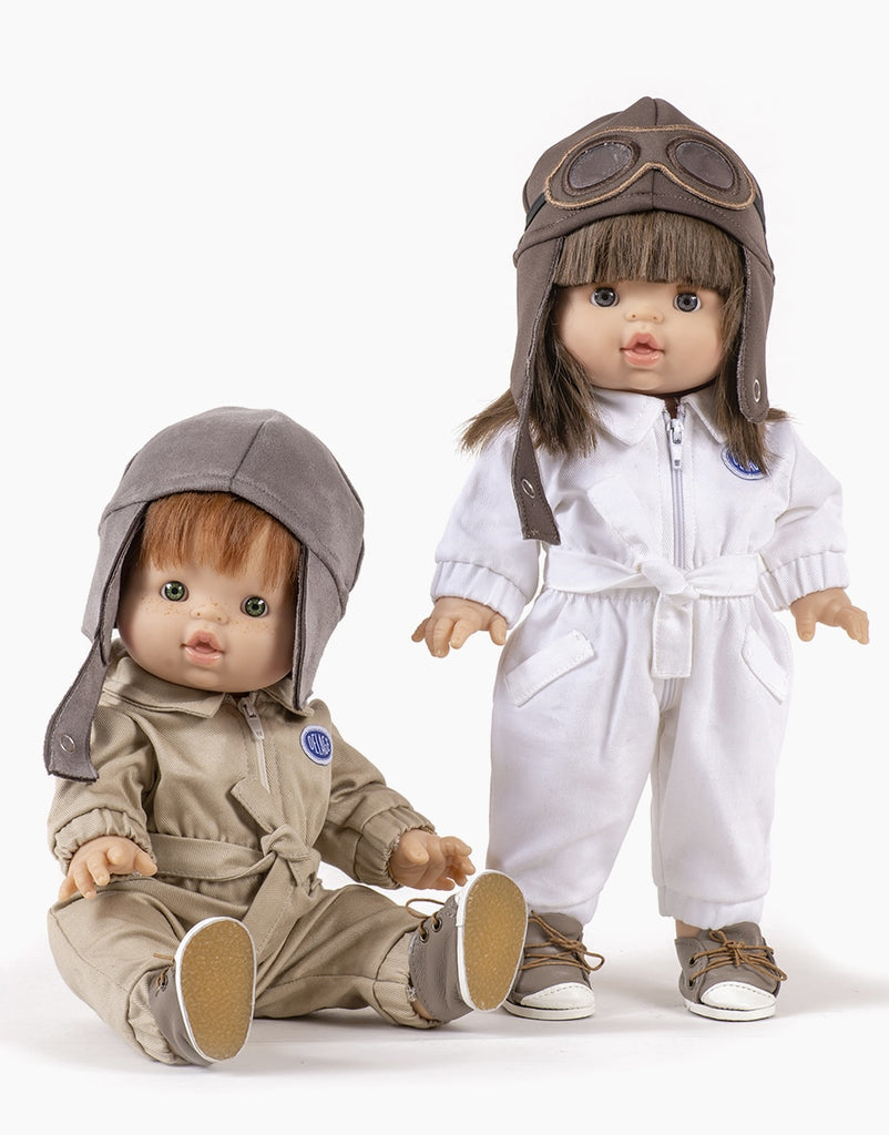 US stockist of Minikane's Komvers Faux Leather Sneakers in Taupe