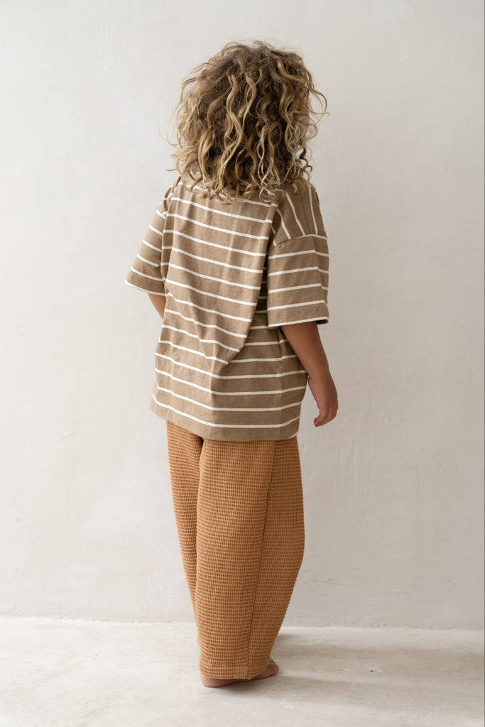 US stockist of Illoura the Label's Cocoa Stripe Basic Tee