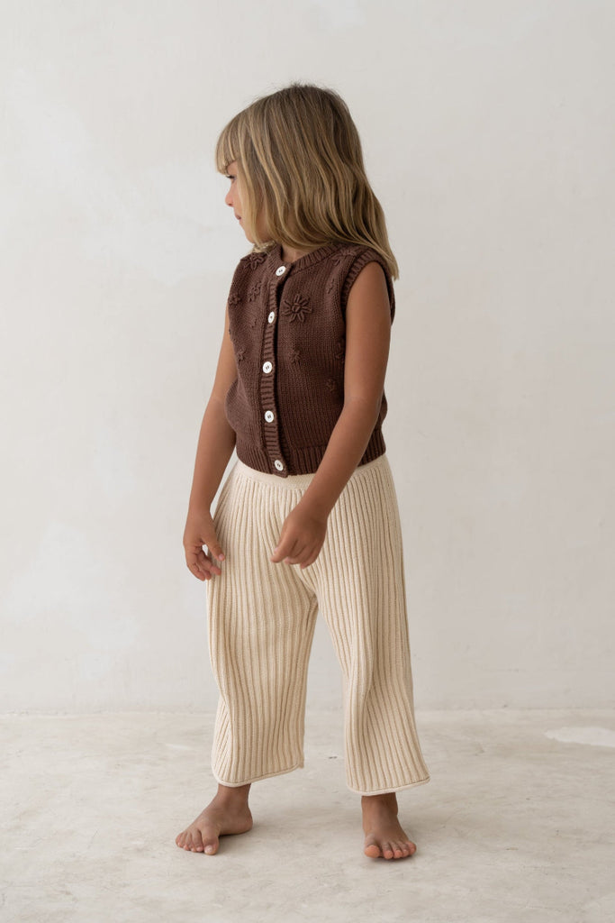 US stockist of Illoura the Label's Cocoa Floral Knit Vest